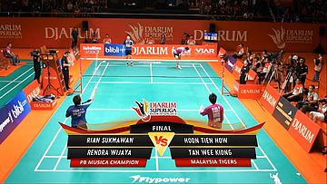 Rian Sukmawan/ Rendra Wijaya (PB MUSICA CHAMPION) VS Hoon Tien How/ Tan Wee Kiong (MALAYSIA TIGERS) DJARUM SUPERLIGA 2013