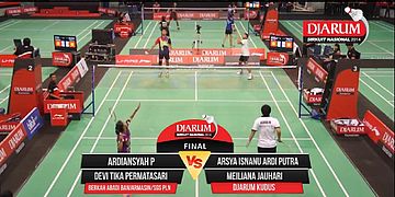 Ardiansyah P/Devi Tika (BERKAH ABADI BANJARMASIN/SGS PLN) VS Arsya I/Meiliana Jauhari (DJARUM KUDUS)