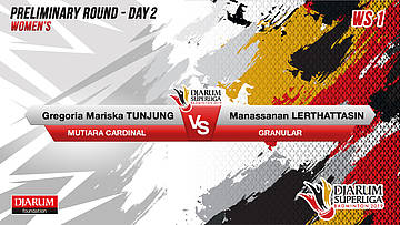 WS1 | GREGORIA (MUTIARA CARDINAL) VS MANASSANAN (GRANULAR)