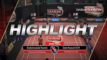 Shabrina Aulia Yasmin (Mutiara Cardinal Bandung) VS Ester Nurumi Tri Wardoyo (Exist Badminton Club)