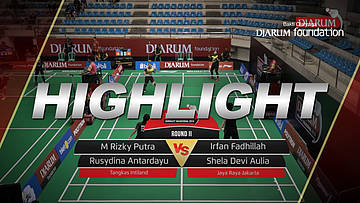 M Rizky Putra Ananda/Rusydina Antardayu R (Tangkas Intiland) VS Irfan Fadhilla/Shela Devi Aulia (Jaya Raya Jakarta)