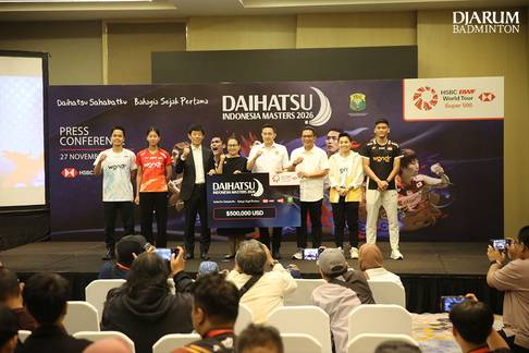 Foto Bersama di konferensi pers DAIHATSU Indonesia Masters 2026