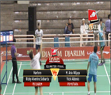 Hantoro / Ricky Alverino Sidharta (PB DJARUM) vs. M. Aria Wijaya / Vicki Aldenis (PB MUTIARA) 