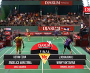 Kevin Ezra/Angelica W (Exist Jakarta) VS Zachariah J/Winny Oktavina (Tangkas Jakarta)