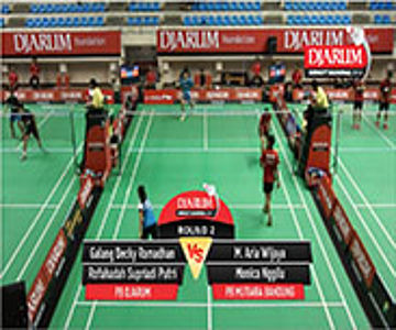 Galang Decky / Ramadhan R.S.P (PB DJARUM) VS M. Aria Wijaya / Monica Nggilu (PB MUTIARA) 