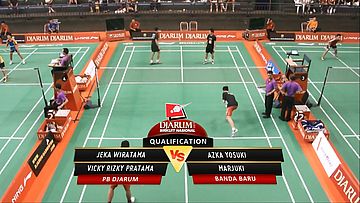 Jeka Wiratama/ Vicky Rizky P. (PB DJARUM) VS Azka Yosuki/ Marjuki (BANDA BARU)