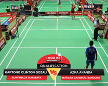 Kartono Clinton Gozali (SURYANAGA SURABAYA) VS Azka Ananda (MUTIARA CARDINAL BANDUNG)
