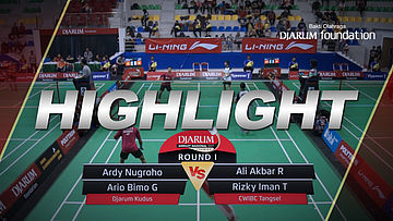 Ardy Nugroho/Ario Bimo Gagat R (Djarum Kudus) VS Ali Akbar/Rizky Iman T (CWIBC Tangsel)