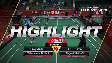 Gavy Anak Satriyadi/Muhammad Galih Rezka R (Exist Jakarta) VS Ari Kusuma/Bagas Febrian S (Mutiara Cardinal Bandung)