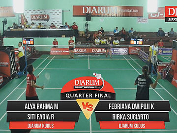 Alya Rahma Mulyani/Siti Fadia Silva Ramadhanti (PB DJARUM KUDUS) VS Febriana Dwipuji Kusuma/Ribka Sugiarto (PB DJARUM KUDUS)
