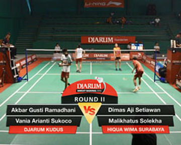Akbar Gusti R/Vania Arianti S (Djarum Kudus) VS Dimas Aji S/Malikhatus Solekha (Hiqua Wima Surabaya)