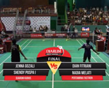 Jenna Gozali/Shendy Puspa I (Djarum Kudus) VS Dian Fitriani/Nadia Melati (Pertamina Fastron)