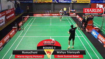 Romadhoni (Warna Agung Perkasa) VS Wahyu Triansyah (Bank Sumsel Babel)