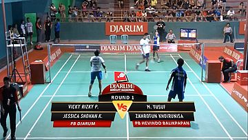 Vicky R./ Jessica S.(PB DJARUM) VS M. Yusuf/ Zahrotun K. (PB HEVINDO BALIKPAPAN)
