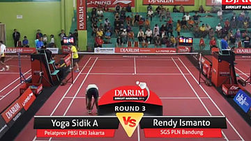 Yoga Sidik Anggoro (PELATPROV PBSI DKI JAKARTA) VS Rendy Ismanto (PB. SGS PLN BANDUNG)