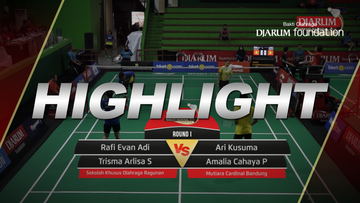 Rafi Evan A/Trisma Arlisa S (Sekolah Khusus Olahraga Ragunan) VS Ari Kusuma/Amalia Cahaya P(Mutiara Cardinal Bandung)