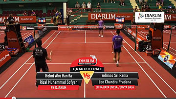 Adimas Sri Rama/Leo Chandra Pradana (CITRA RAYA UNESA/SURYA BAJA) VS Helmi Abu Hanifa/Rizal Muhammad Sofyan (DJARUM KUDUS)