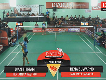 Dian Fitriani (PB PERTAMINA FASTRON) VS Rena Suwarno (PB JAYA RAYA JAKARTA)