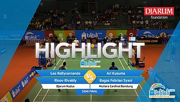 Leo Rollycarnando/Rinov Rivaldy (Djarum Kudus) VS Ari Kusuma/Bagas Febrian Syani (Mutiara Cardinal Bandung)