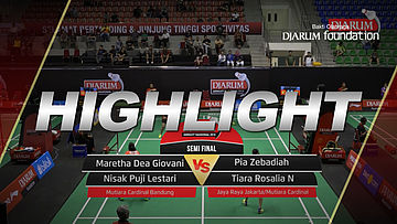 Maretha Dea Giovani/Nisak Puji Lestari (Mutiara Cardinal Bandung) VS Pia Zebadiah B/Tiara Rosalia N (Jaya Raya Jakarta/Mutiara Cardinal Bandung)