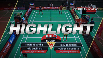 Andi N/Aris Budiharti (Halim/Jaya Raya Jakarta) VS Billy J/Vehrenica D (CWIBC/Tangkas Jakarta)
