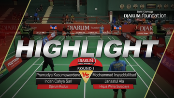 Pramudya Kusumawardana/Indah Cahya Sari (Djarum Kudus) VS M. Irsyaddullibad/Janaatul Ala (Hiqua Wima)