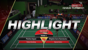 Virginia Sarce Runtukahu (Djarum Kudus) VS Pinicha Anjani (Telkom Bandung)