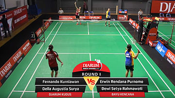 Fernando Kurniawan/Della Augustia Surya (Djarum Kudus) VS Erwin Rendana Purnomo/Dewi Setya Rahmawati (Bayu Kencana)