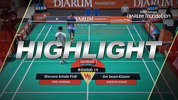 Jim Jason Kiazen (Djarum Kudus) VS Diovano Arisdo Firdi (PBSI Sumbar)