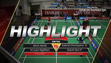 Alvin Honik/M Juan Elgiffani (Victory Bogor) VSGabriel Christopher Wintan Wijaya/Galuh Dwi Putra (Daihatsu Candra Wijaya)