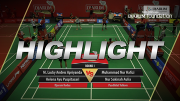 M. Lucky Andres Apriyanda/Helena Ayu Puspitasari (Djarum Kudus) VS M. Nur Hafizi/Nur Sakinah Aulia (Pusdiklat Telkom)