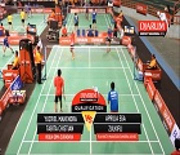 Yuzriel M/Tabita C (HIQUA WIMA SURABAYA) VS Aprilia E/Zulkifli (FILA WACTH MAKASSAR/SAMUDRA JAYA BC)