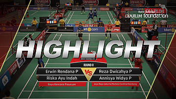 Erwin Rendana Purnomo/Riska Ayu Indah (Bayu Kencana Pasuruan) VS Reza Dwicahya P/Annisya Widya Permatasari (Jaya Raya Jakarta/Mutiara Cardinal Bandung)